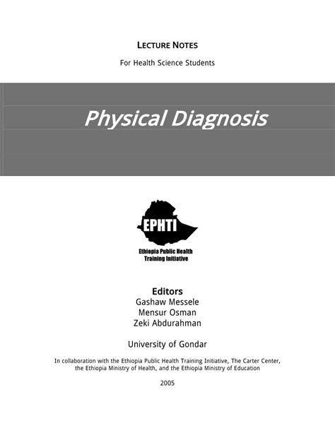 Pdf Physical Diagnosis For Health Science Students