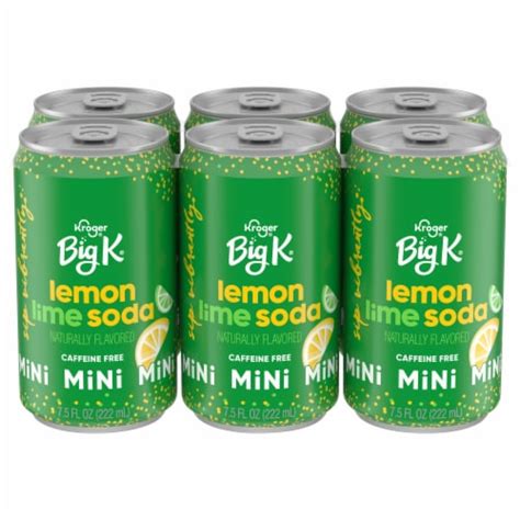 Kroger Big K Lemon Lime Mini Cans 6 Pk 7 5 Fl Oz King Soopers