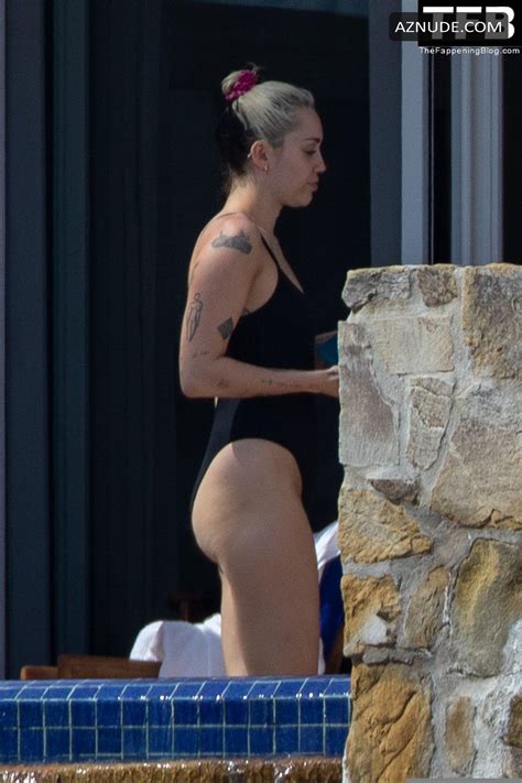 Miley Cyrus Sexy Seen Flaunting Her Hot Figure In A One Piece Swimsuit In Cabo Aznude