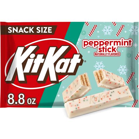 Kit Kat Peppermint Stick Flavored Wafer Snack Size Christmas Candy, Bag