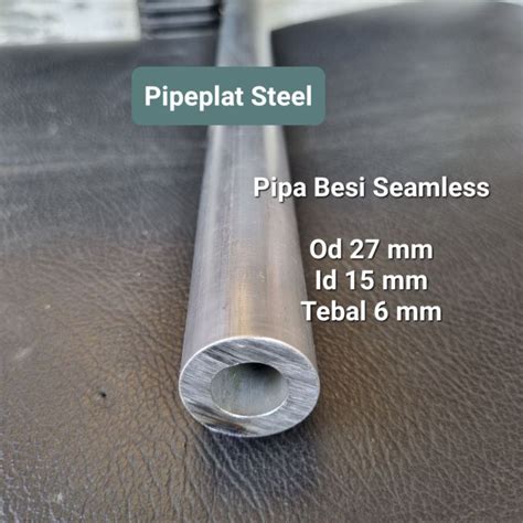 Pipa Besi Seamless Od Id Mm Tebal Mm Panjang Cm Lazada