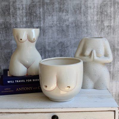 Nude Lady Boob Ceramic Pot Planter Dalisay