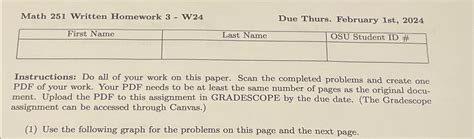 Solved Math 251 ﻿Written Homework 3 - ﻿W24Due Thurs. | Chegg.com