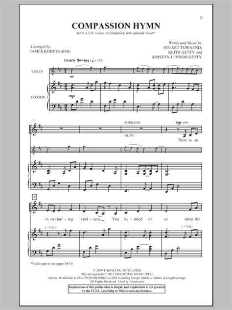 Compassion Hymn By James Koerts Sheet Music For Satb Choir At Sheet Music Direct