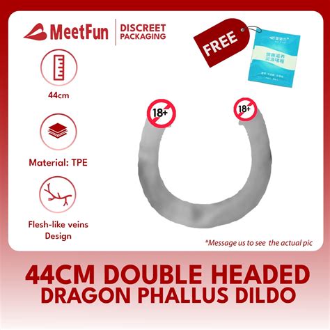 Meetfun Cm Double Headed Dragon Phallus Dildo With Realistic Veins Design Adult Sex Toy