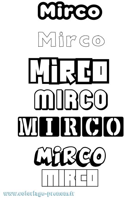 Coloriage Du Prénom Mirco à Imprimer Ou Télécharger Facilement