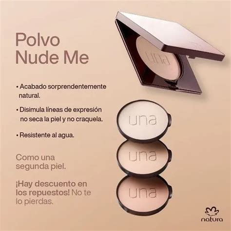 Base De Maquillaje En Polvo Natura Una REPUESTO Polvo Compacto Nude Me 10g Una Natura Tono A
