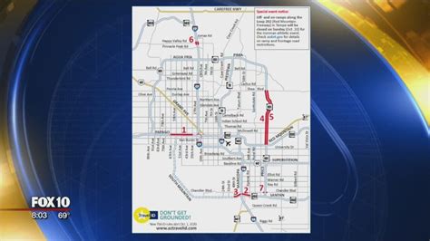 ADOT weekend freeway closures include I-10, Loops 101 and 202 | FOX 10 ...