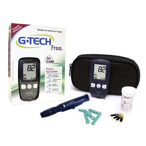 Medidor De Glicose G Tech LITE Completo Aparelho De Glicemia