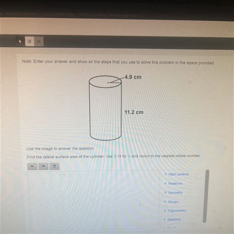 Find The Lateral Surface Area Of The Cylinder Used To Play For For Pie