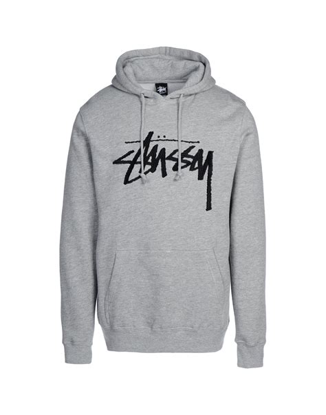 Stussy Stock Hoodie In Gray For Men Lyst