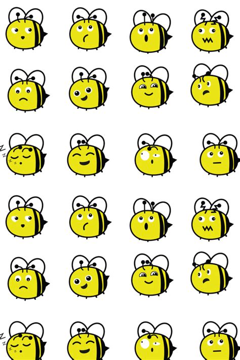 Bee Emoji Set – MasterBundles