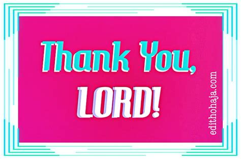 THANK YOU, LORD! (POEM) – Edith Ohaja