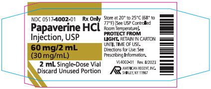 papaverine hydrochloride injection usp