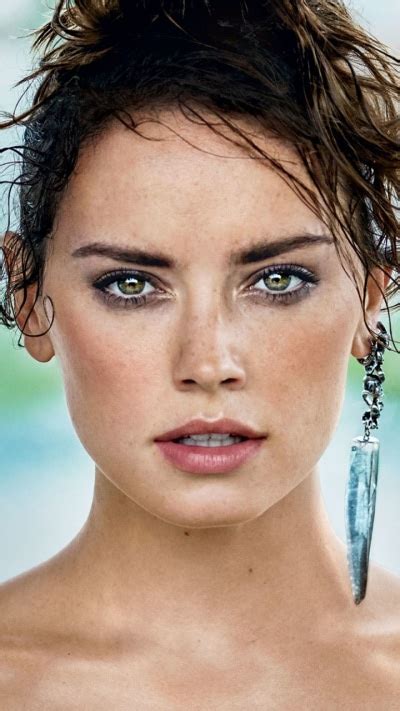 Celebrity Daisy Ridley Earrings English Face Actress Brunette X Phone HD Wallpaper