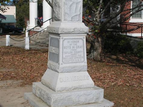 Butler Ga Taylor County Confederate Memorial Taylor County