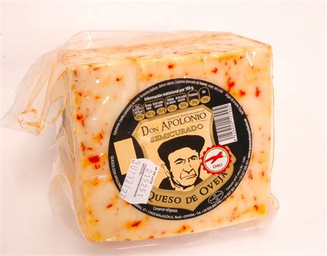 QUESO DE OVEJA CON CHILI SEMICURADO Ibéricos en tu mesa