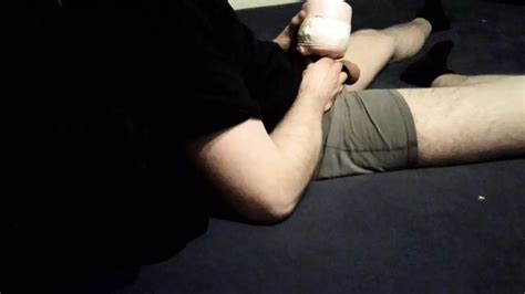 Selfmade Fleshlight Fucking With Bound Cock Balls And Rings Gay Porn Xhamster
