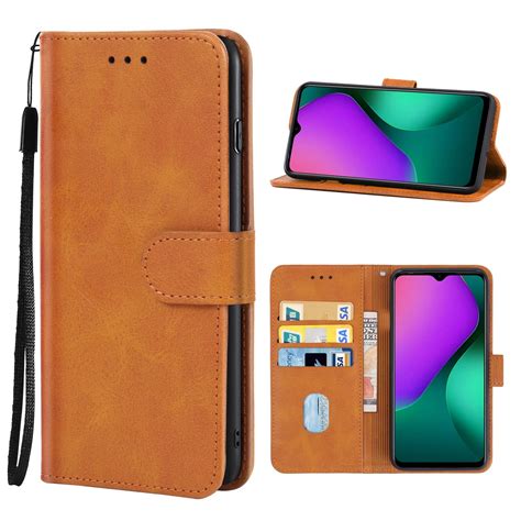Leather Phone Case For Infinix Hot Play Smart India X B Brown