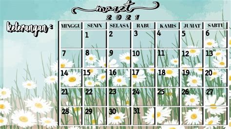 Foto Kalender 2021 Januari Aesthetic Deze 95 X 1725 2021