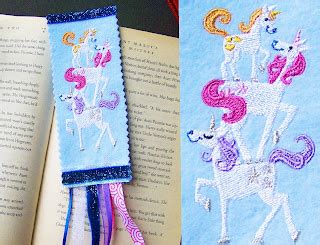 Be True Crafts 3 Machine Embroidered Bookmarks February Crafting