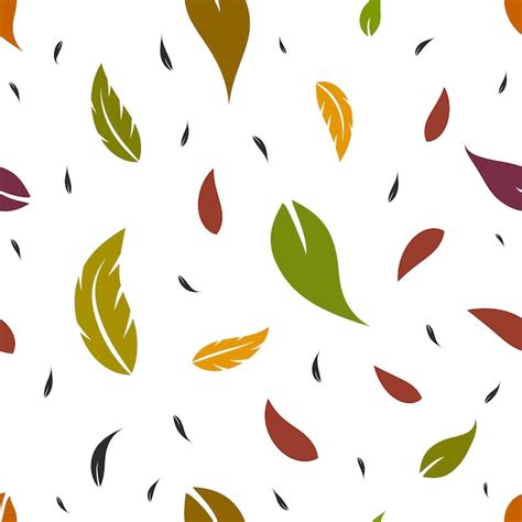 Herfstbladeren Kleurenpatroon Voor Sjablonen Premium Vector