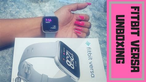 New Fitbit Versa Unboxing And Set Up Silver Fitbit Versa Youtube