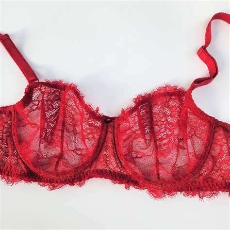 M2F Crossdressers Lingerie Set Red Lace Bra Sissy Hot Red Etsy