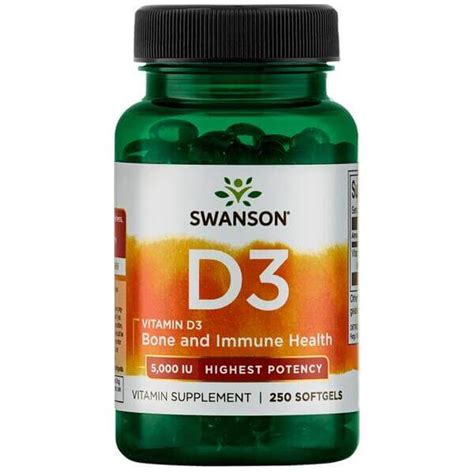 Acheter Swanson Vitamin D3 5000 Iu Fatburners Fr