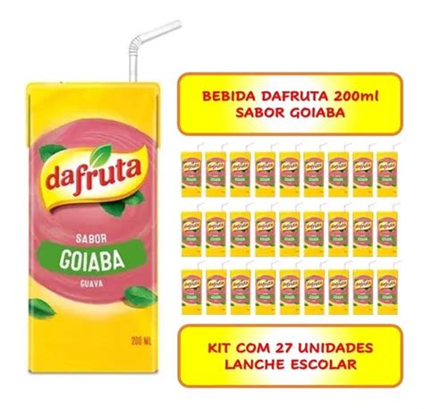 Suco Dafruta Goiaba 200ml Kit C 27 Unidades MercadoLivre