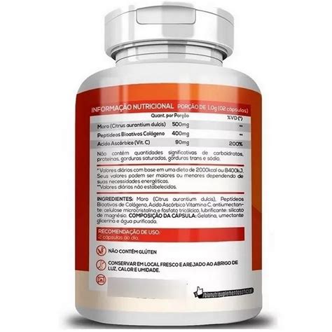 Kit 10x Morosil Colágeno Verisol Vitamina C 120 Cas cada