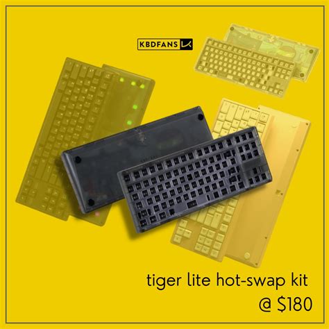KBDfans Tiger Lite Hot Swappable DIY TKL Mechanical Keyboard Kit 80 Gasket Mounted Mechanical