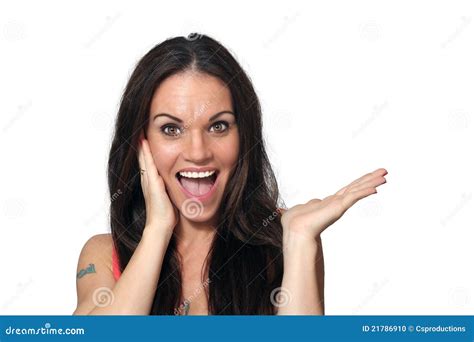 Beautiful Exotic Brunette Headshot 9 Stock Photo Image Of Happy Attractive 21786910