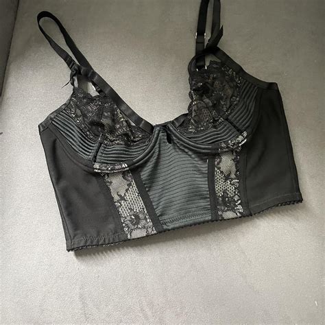 Dita Von Teese Lingerie Black Bustier Style Bra Depop