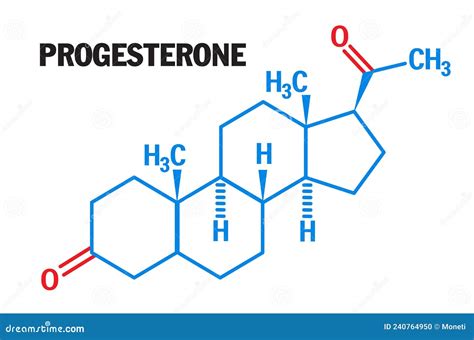 Progesterone Female Sex Hormone Molecule Plays Role In Menstrual Cycle And Pregnancy Human