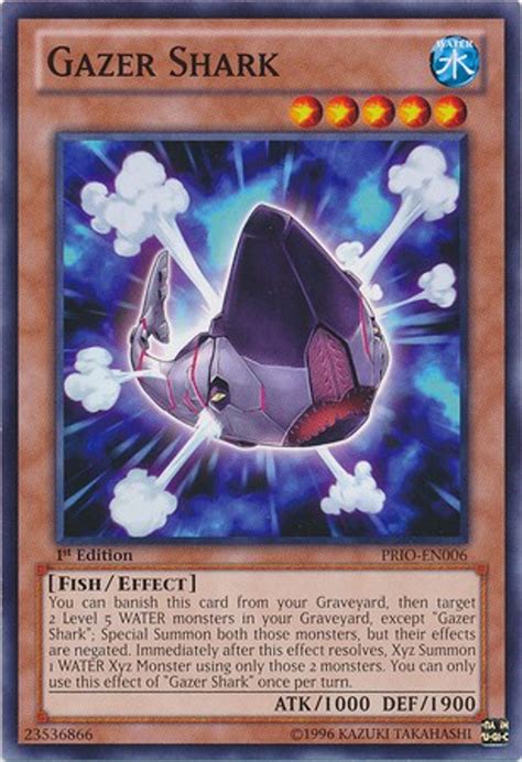 YuGiOh Zexal Primal Origin Single Card Common Gazer Shark PRIO-EN006 ...