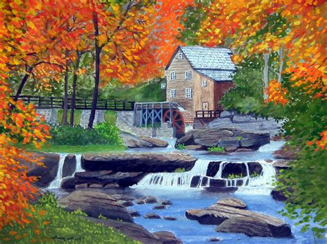 Watercolor Challenge August 2022 Glade Creek Grist Mill Wetcanvas