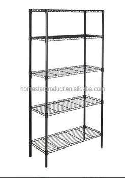 5-shelf Metro Shelf ; Black Wire Shelf System Black - Buy Steel Metro ...