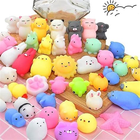 pcs animal mignon mochi squeeze toy jouets tpr kawaii squishy