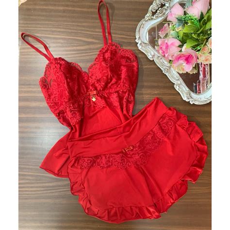 Baby Doll Short Doll Luxo Pijama Sensual Roupas Femininas Lingerie Sexy Pijamas Delicadas