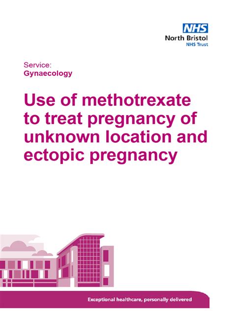 Use Of Methotrexate To Treat Pregnancy Of Unknown Location And Ectopic