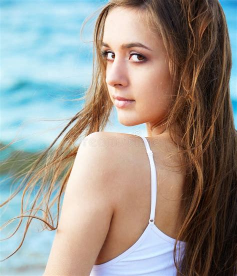 Summer girl stock photo. Image of european, shoulder - 18762112