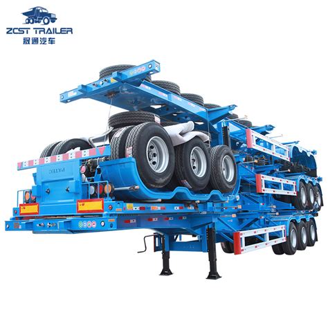 New Tri Axles 20FT 40 FT Skeleton Semi Trailer Container Chassis