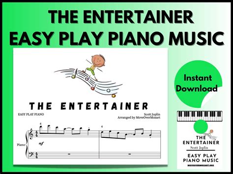 The Entertainer Piano Sheet Music Instant Digital Music Download