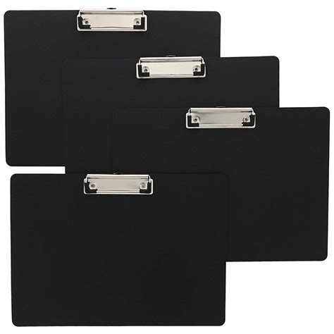 4 Pack Landscape Horizontal Clipboard With Low Profile Clip And Hook