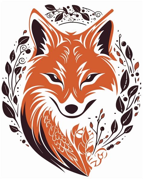 fox wreath logo 25408069 Vector Art at Vecteezy