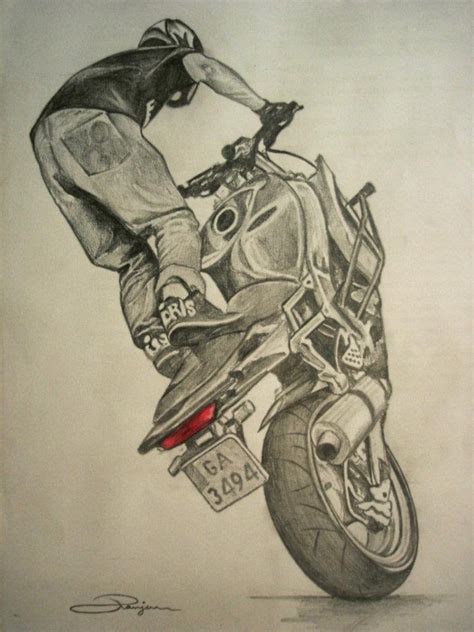 How To Draw A Dirt Bike Doing A Wheelie