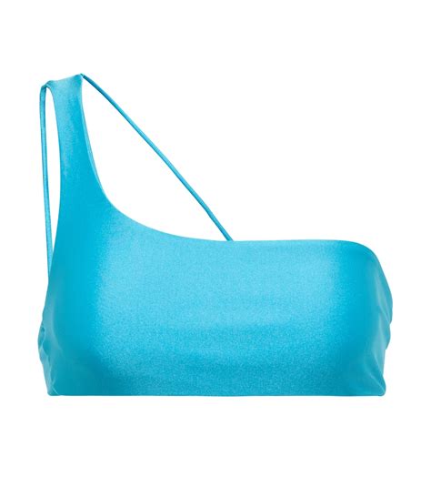 Apex One Shoulder Bikini Top In Blue Jade Swim Mytheresa