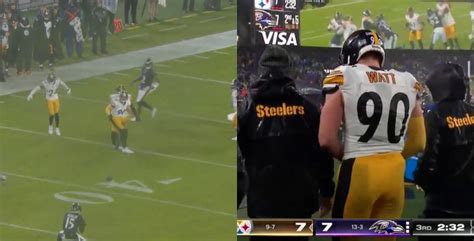 Breaking T J Watt Ruled Out For Remainder Of Game After Suffering Scary Knee Injury Vs Ravens