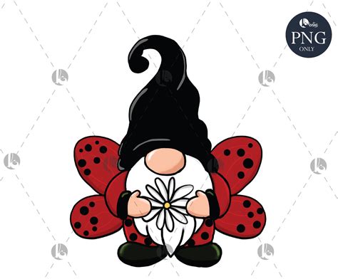 Ladybug Gnome Png Sublimation Design Lady Bug Charector Png Etsy In